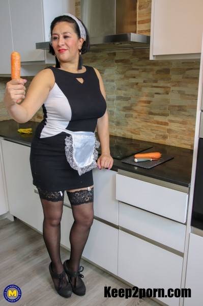 Linda Porn 42 - Sexy housemaid Linda Porn puts the groceries from her mistress in her vagina [SD] - Mature.nl