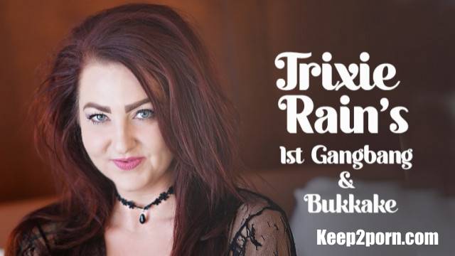 Trixie Rainn - Trixie's 1st Gangbang & Bukkake [TexxxasBukkake, TexasBukkake, ManyVids / FullHD 1080p]