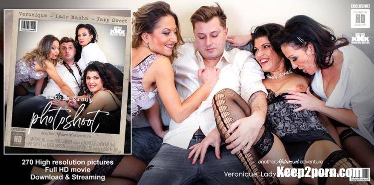 Jane Sweet, Lady Masha, Veronique - Three horny cougars seduce a young photographer into steamy groupsex [Mature.nl, Mature.eu / FullHD 1080p]