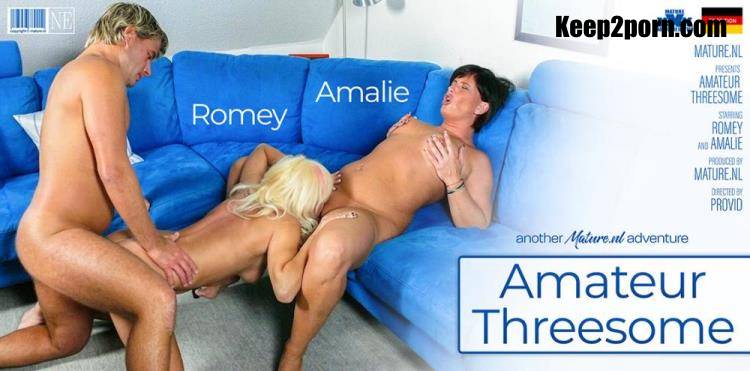Amalie (EU) (34), Romey (EU) (30), Sven (30) - Horny German ladies sharing one hard cock in a amateur threesome [Mature.nl / FullHD 1080p]