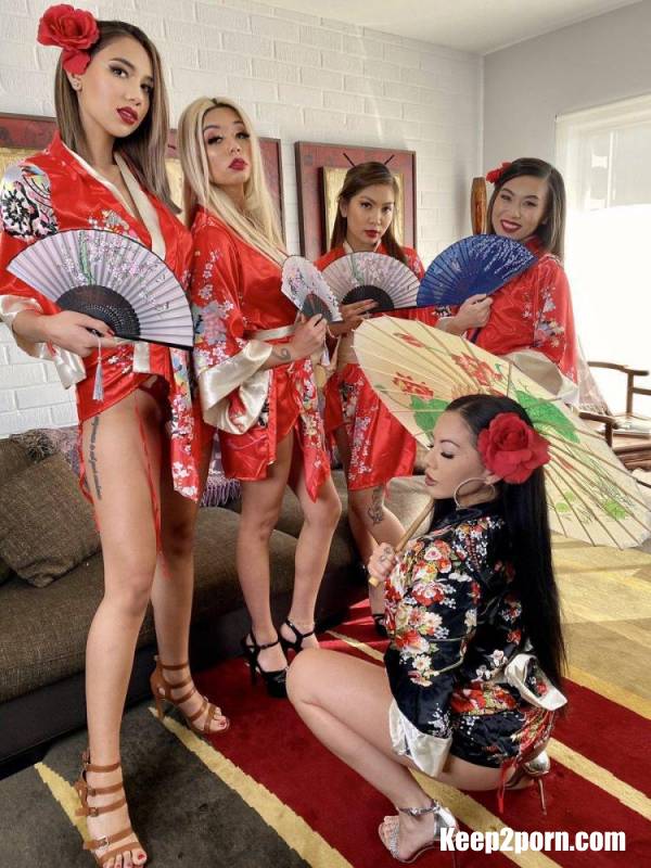 Kimmy Kimm, Morgan Lee, Kimora Quin, Gia Dibella, Yumi Sin - Asian Delight: Imperial Concubines - Harem Orgy with 5 Asian Pornstars [SLR / UltraHD 2K 1440p / VR]