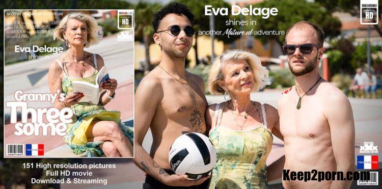 Aaron Klay (24), Eva Delage (EU) (70), Maxime Horns (28) - Modern grandma cougar Eva Delage gets two young to fuck her in a threesome [Mature.nl / FullHD 1080p]