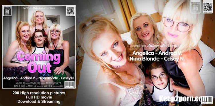 Andrea V (49), Angelica (50), Casey N (19), Nina Blond (51) - Mature Angelica, Andrea and Nina Blonde found out that young Casey N. is a lesbian [Mature.nl / FullHD 1080p]