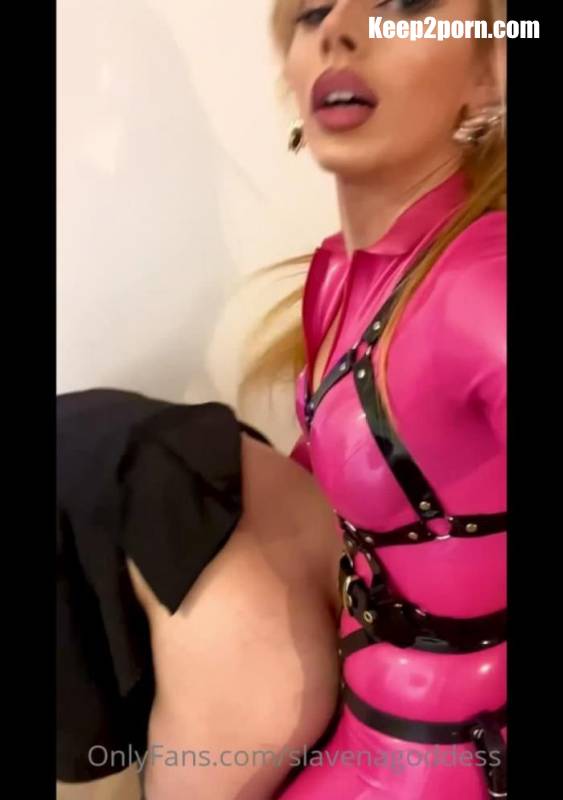 Playing With Her Slave In Pink Latex Catsuit 5 [GoddessSlavena / UltraHD 1364p]