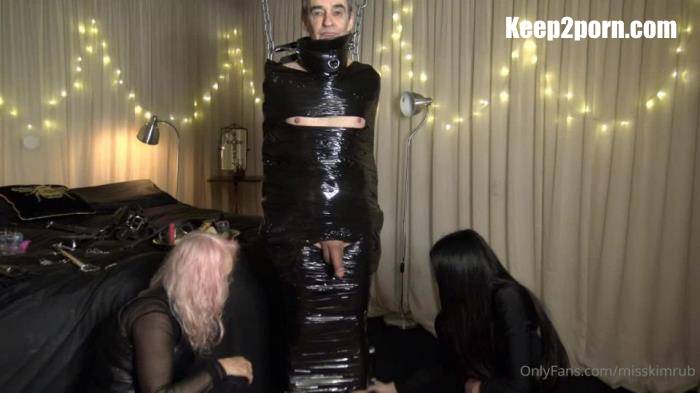 Miss Kim Rub - Black Clingfilm Bondage Part 1 [HD 720p]