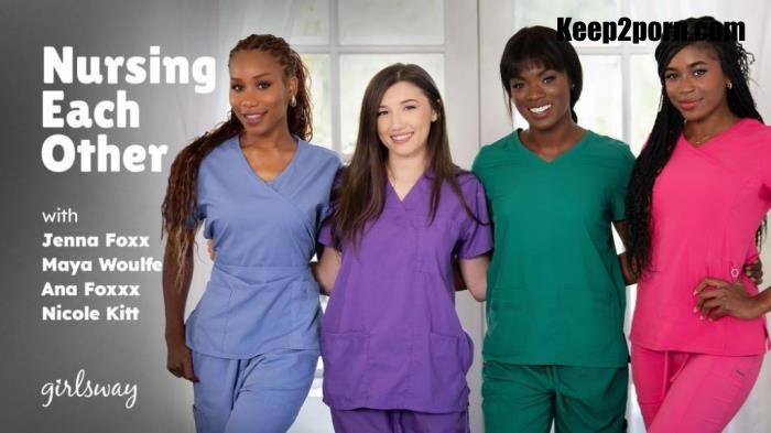 Nicole Kitt, Jenna Foxx, Maya Woulfe, Ana Foxxx - Nursing Each Other [FullHD 1080p]