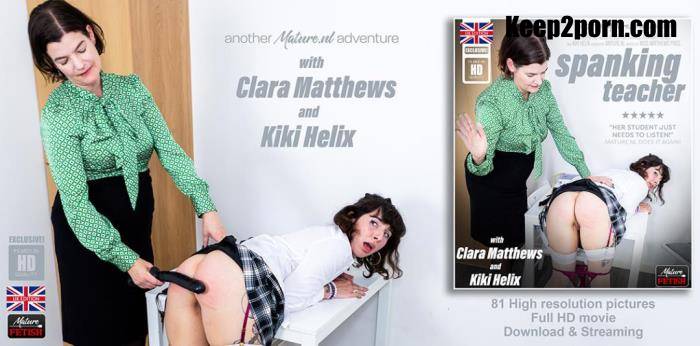 Clara Matthews (EU) (47), Kiki Helix (28)  - Hot lesbian student Kiki Helix gets her ass red hot spanked by strict teacher Clara Matthews [FullHD 1080p]