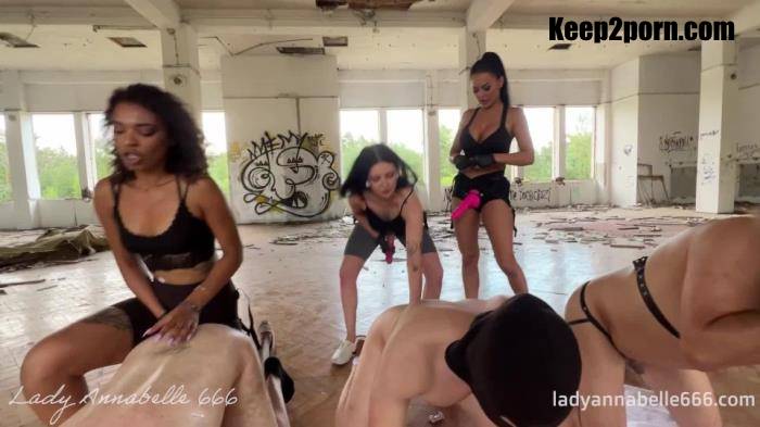 LadyAnnabelle666 - Pegging orgy with slaves [FullHD 1080p]